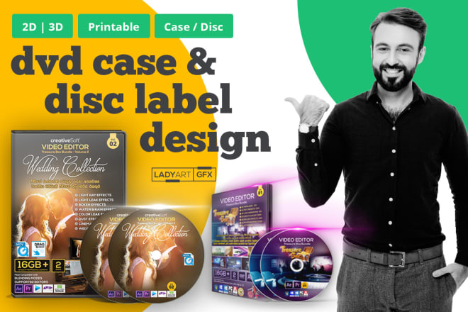 I will design dvd case cover and disc label