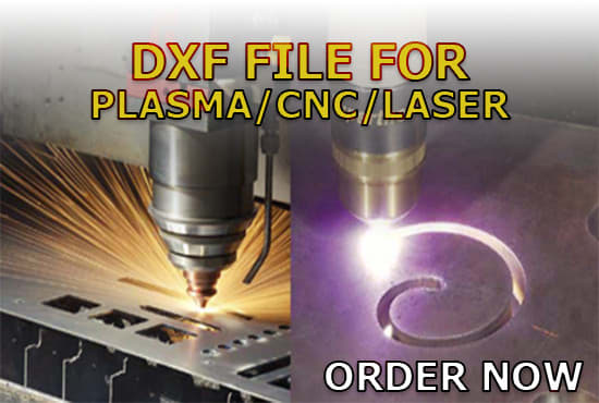 I will design dxf file for plasma and laser cutting
