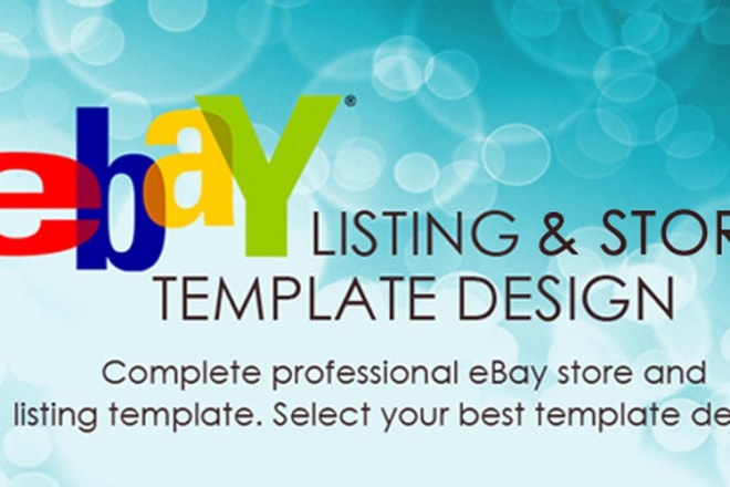 I will design ebay store and listing template