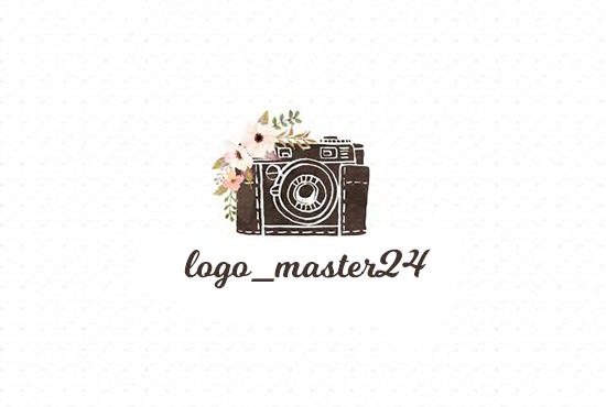 I will design feminine hand drawn boho watercolor logo design