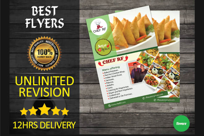 I will design food and beverage flyers and menu