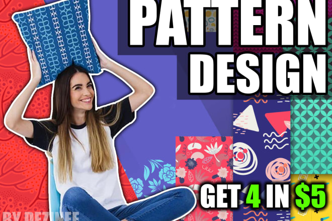 I will design multiple seamless patterns, textile printing, trendy design
