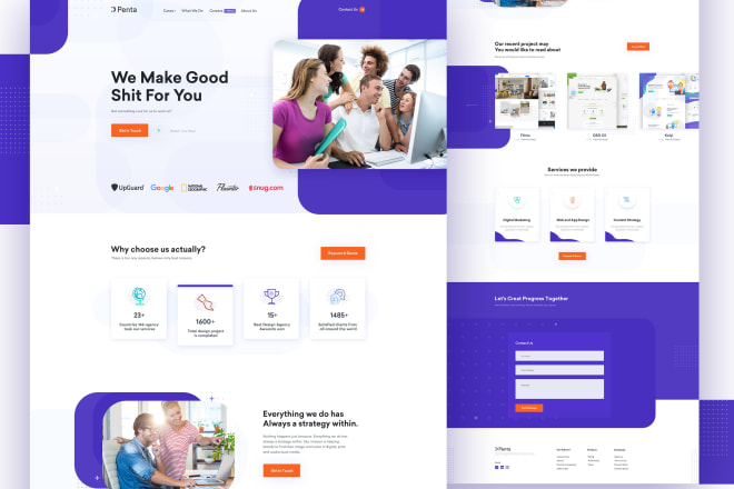 I will design photoshop psd template, psd mockup or xd web template