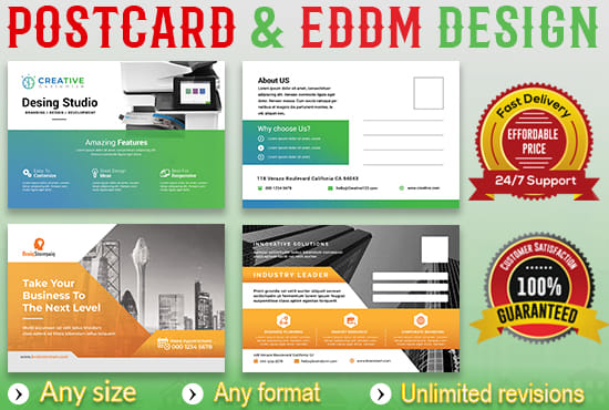 I will design postcard or direct mail eddm postcard within 24 hours