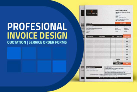 I will design professional invoice template or quotation template