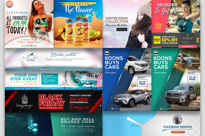 I will design professional web banners, headers, ads, covers