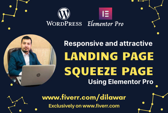 I will design squeeze page, wordpress landing page with elementor
