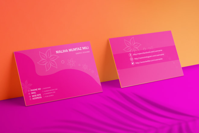 I will design two sided unique business card