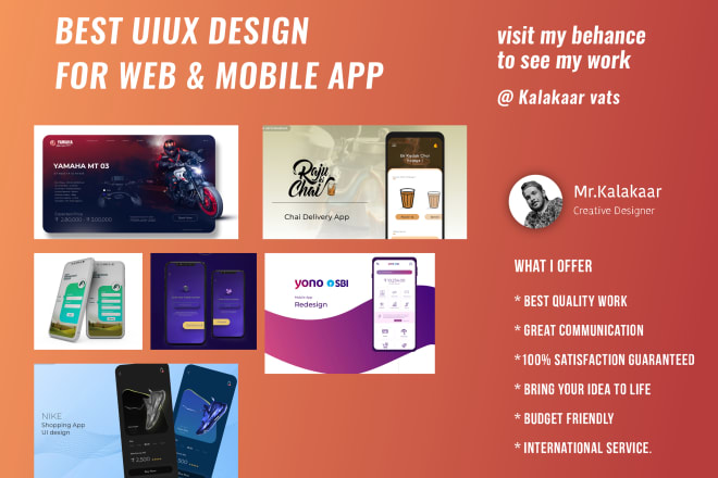I will design uiux for web and mobile app