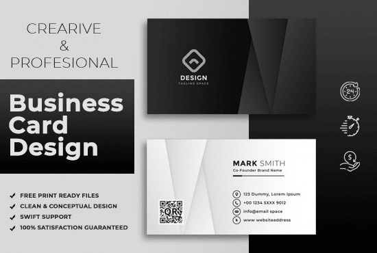 I will design unique double sided business cards for you