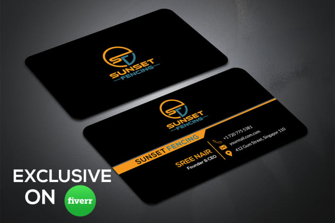 I will design unique minimalist business cards in 24 hours