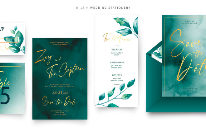I will design wedding invitation card