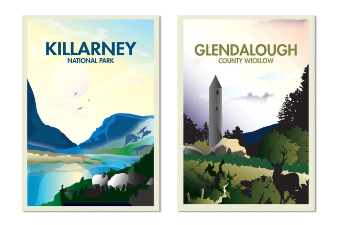 I will design you a cool vector graphic travel poster