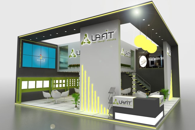 I will design your 3d exhibition stand, stall, kiosk, booth