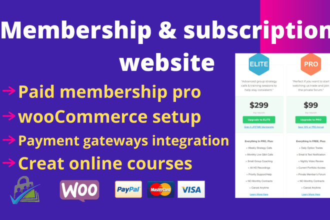 I will develop a wordpress membership and subscription website
