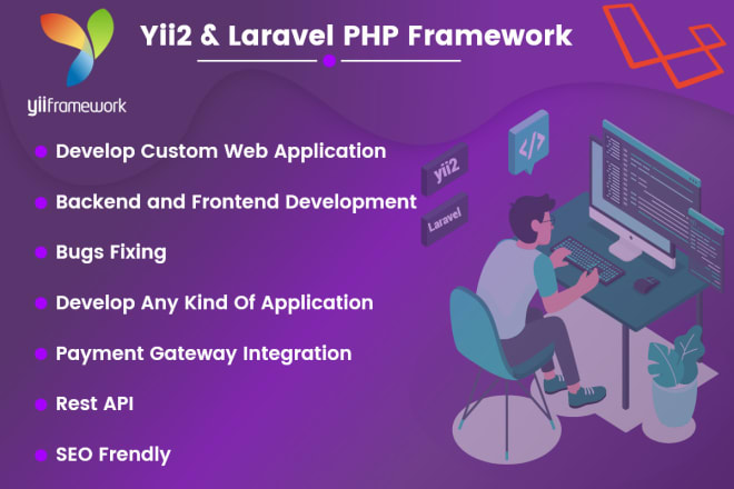 I will develop php, yii2, laravel website and application