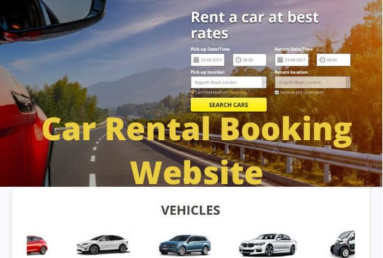 I will develop professional car rental website