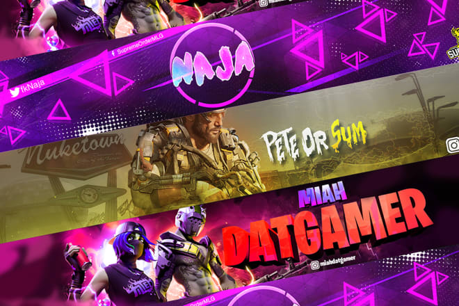 I will do a gaming youtube banner and logo design