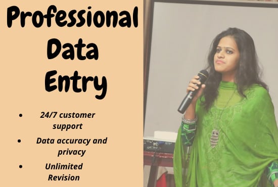 I will do any data entry related work within short time