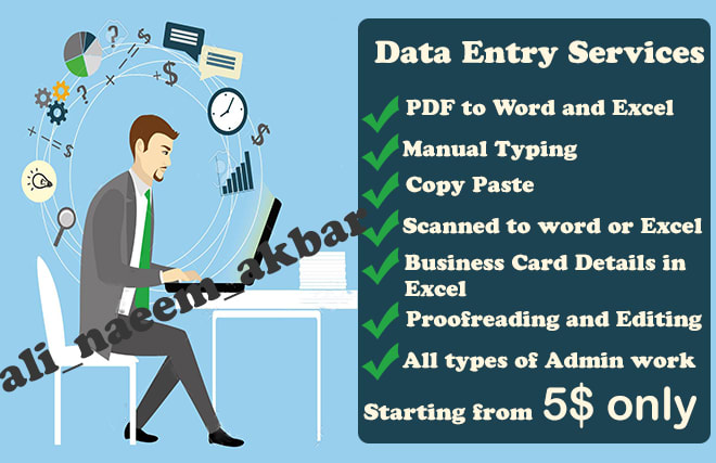 I will do data entry, copy paste and proofread