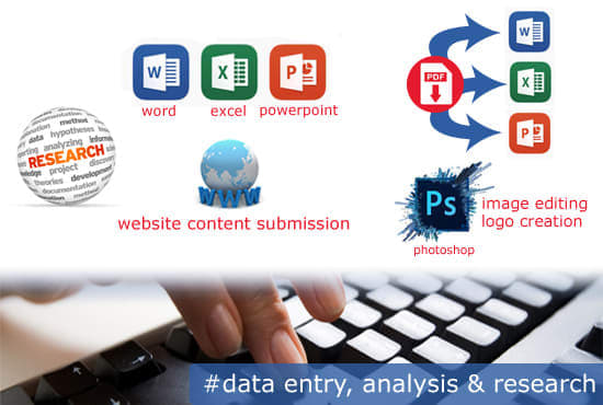 I will do data entry services ms office excel, word, internet