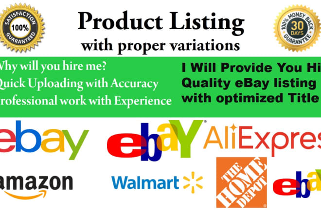 I will do ebay product listing service and title optimization