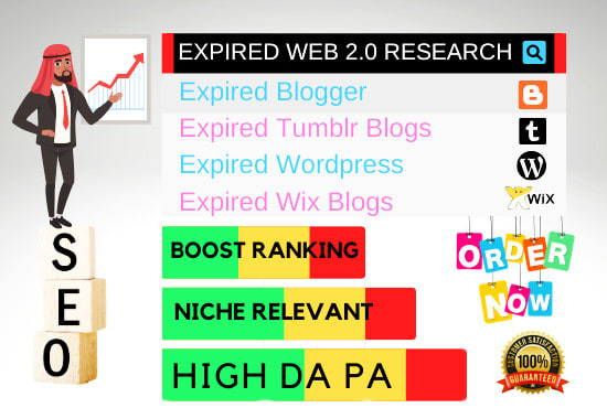 I will do expired web 2 0 tumblr blogspot research