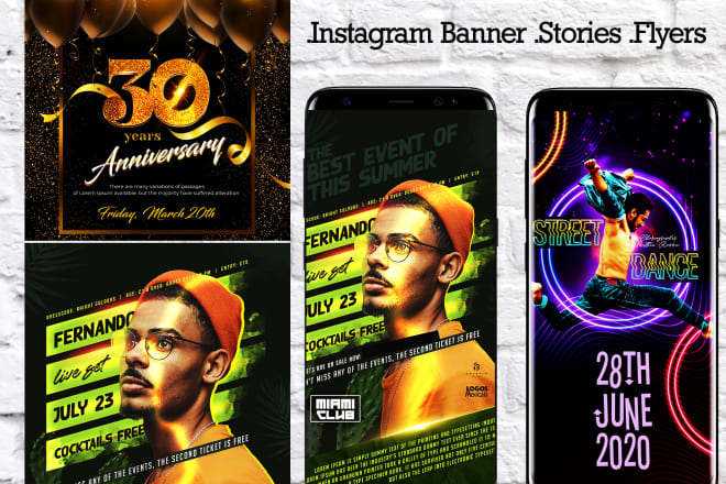 I will do instagram banners,stories and flyer templates