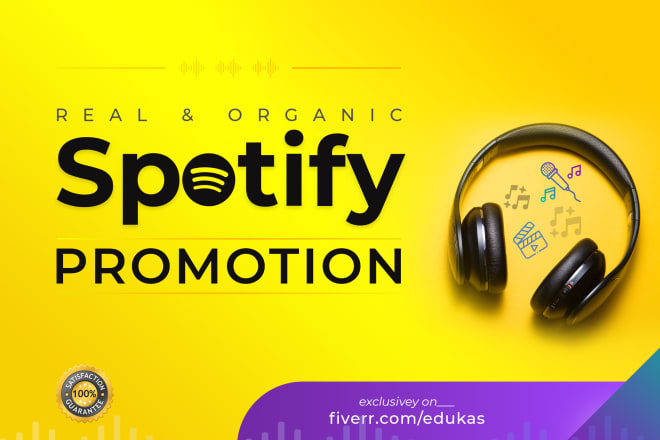I will do organic spotify music promotion to target audience