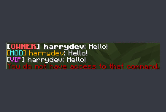 I will do permissions for your minecraft server