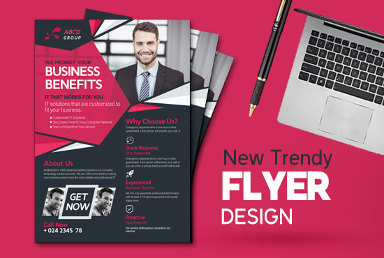 I will do professional flyer brochure and social media design