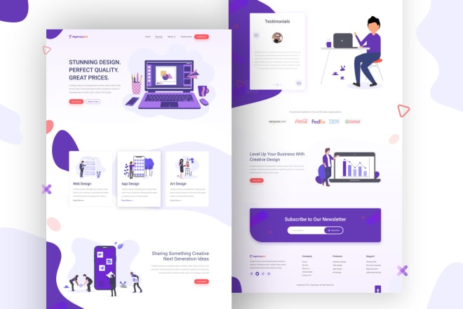 I will do professional landing page design