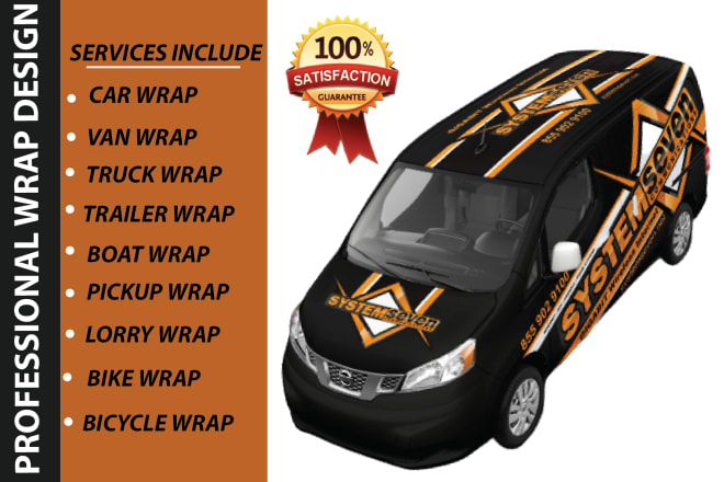 I will do professional vehicle wrap for your business in 24 hours