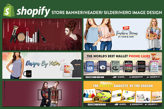 I will do shopify store banner, header and slider image design