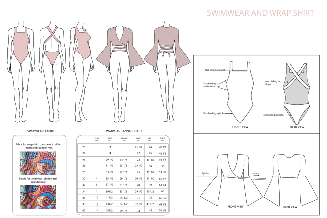 I will do technical drawing, fashion illustration,cad and fashion flats