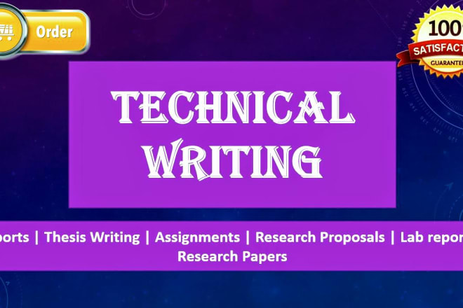 I will do technical research writing and engineering report writing