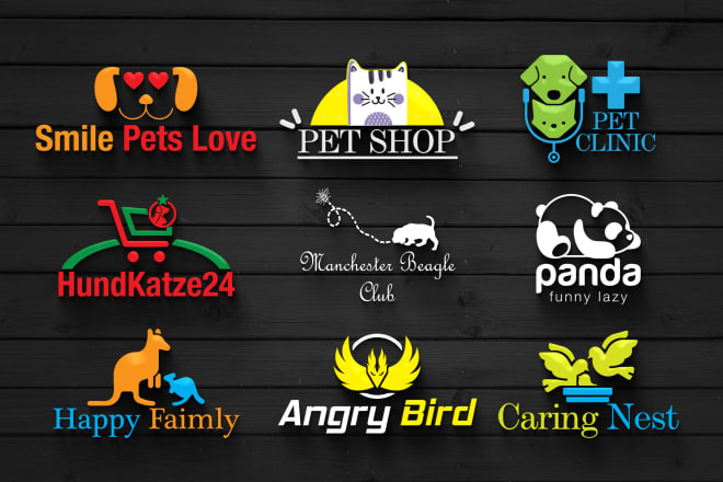I will do unique animal cat dog horse birds and pet logo design