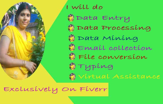I will do your data entry and data processing tasks