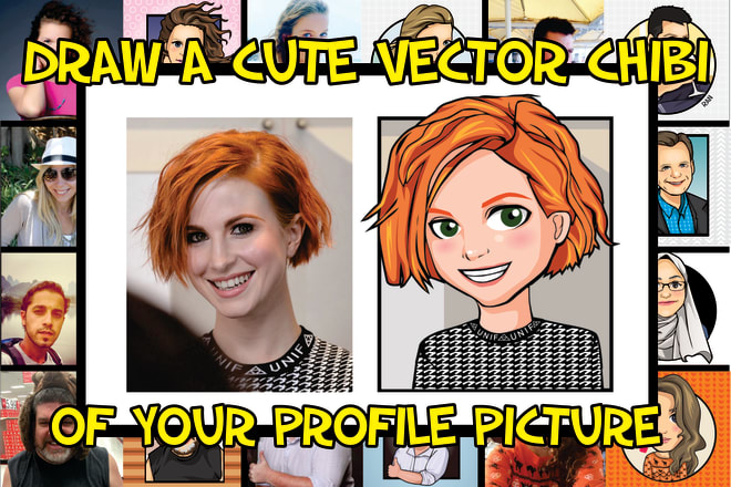 I will draw a cute vector chibi of your profile picture