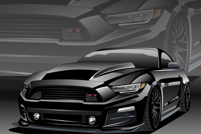 I will draw awesome vector illustration of your car or any vehicle