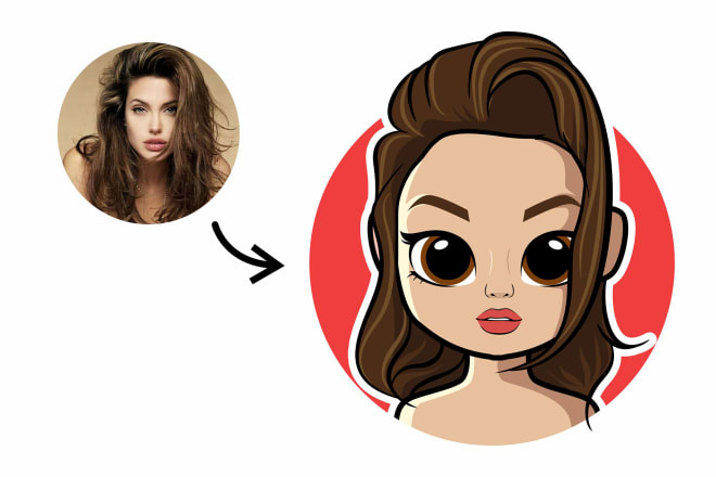I will draw big eyes cartoon caricature for your profile picture