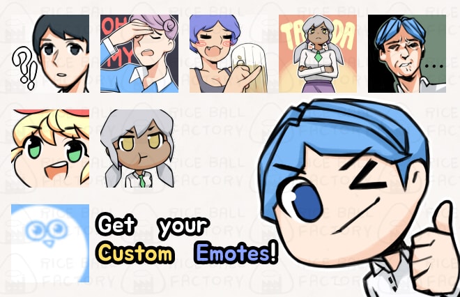 I will draw custom anime emotes