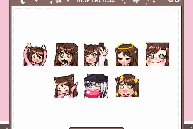 I will draw custom emotes for your twitch channel