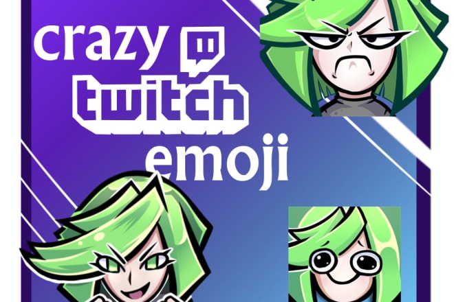 I will draw custom twitch, discord, youtube emojis in my style