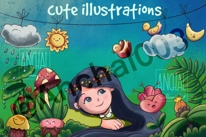 I will draw cute and creative children book illustrations