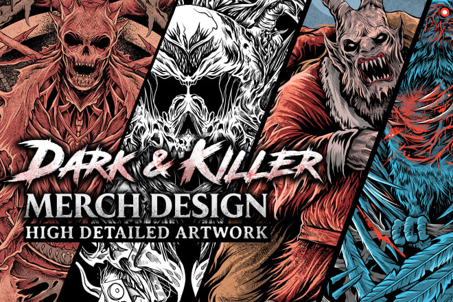 I will draw killer merch design