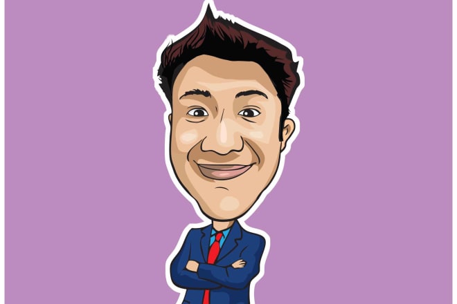 I will draw nice style cartoon caricature as a profile picture