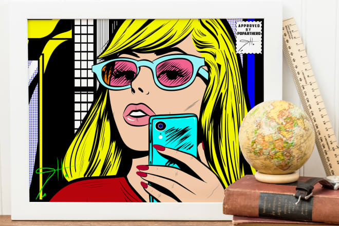 I will draw you into custom pop art comic book, personalized