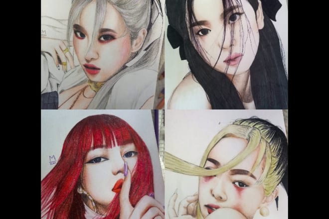 I will draw your photo with my pencil color