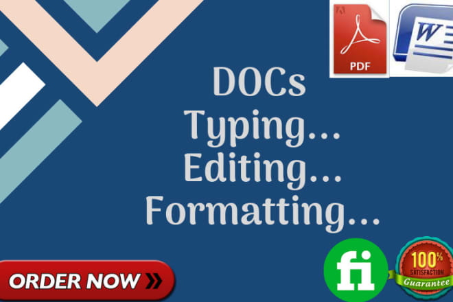 I will edit, format, and redesign docs for you